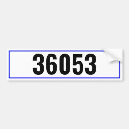 Moderne Postfachnummer Autoaufkleber