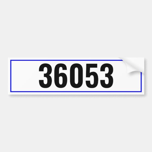 Moderne Postfachnummer Autoaufkleber (Vorne)