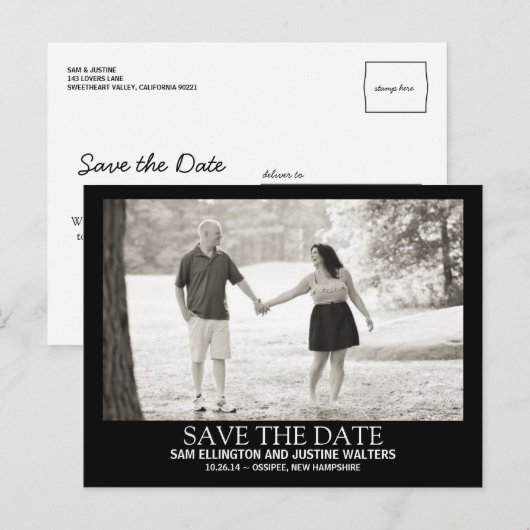 Moderne Postkarte Foto (Vorne/Hinten)