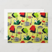 Moderne Postkarte für Atomfische aus dem Mittelalt (Vorne/Hinten)