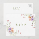 Moderne Postkarte zur Antwort für eine Frühlingsho (Vorne/Hinten)