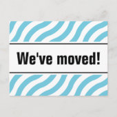 Moderne Postkarten mit blauen Linien (Vorderseite)