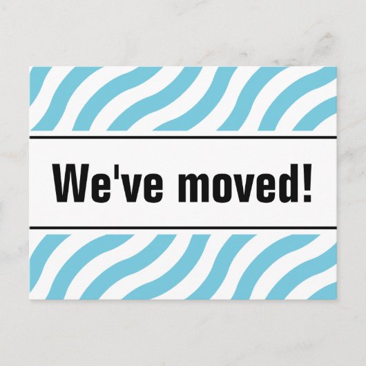 Moderne Postkarten mit blauen Linien (Vorderseite)