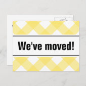 Moderne Postkarten mit schlichter gelber Gestaltun (Vorne/Hinten)