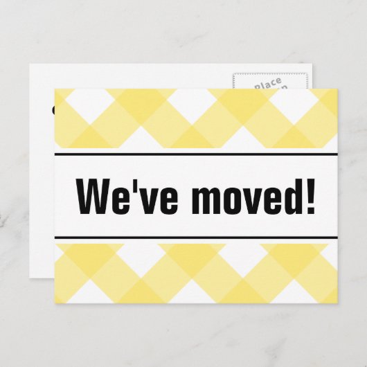 Moderne Postkarten mit schlichter gelber Gestaltun (Vorne/Hinten)