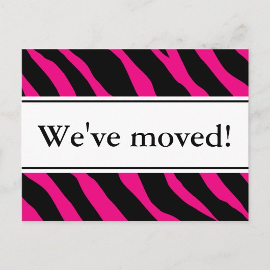 Moderne Postkarten | Rosa Zebrastreifen (Vorderseite)