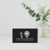 Moderne Power Electrical Electrician Card Visitenkarte (Stehend Vorderseite)