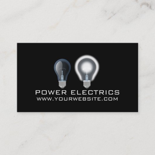 Moderne Power Electrical Electrician Card Visitenkarte (Vorderseite)