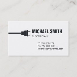 Moderne Power-Stecker-Stromkarte Visitenkarte