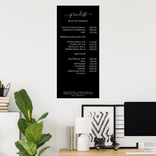 Moderne Preisliste Poster (Heimbüro)