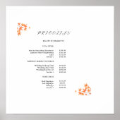 Moderne, Preisliste Poster (Vorne)