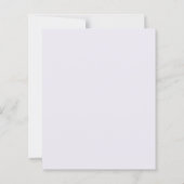 Moderne preiswerte Hochzeitseinladung PurpleStripe (Rückseite)