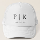 Moderne Premium-Golfmütze mit Monogramm Truckerkappe (Vorderseite)