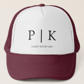Moderne Premium-Golfmütze mit Monogramm Truckerkappe (Vorderseite)