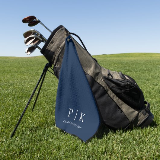 Moderne Premium-Golftasche mit Monogramm Golfhandtuch (Gras)