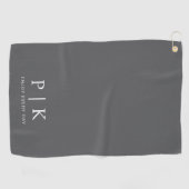 Moderne Premium-Golftasche mit Monogramm in Grau Golfhandtuch (Horizontal)