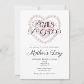 Moderne Preppy Pearls & Prosecco Mutter Day Party Einladung (Vorderseite)