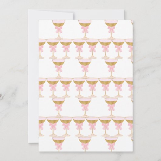 Moderne Preppy Pearls & Prosecco Mutter Day Party Einladung (Rückseite)