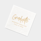 Moderne Preppy Script Graduation Party Servietten Mit Folie (Links)