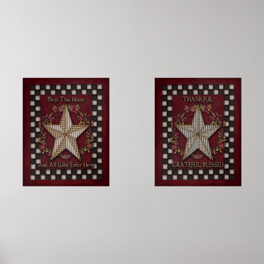 Moderne, primitive Folkkunst Aufleben von Gefühlen Bilderwand Sets (Vorderseite)