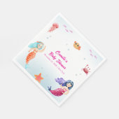 Moderne Princess Mermaid Ocean Coral Baby Dusche Serviette (Ecke)