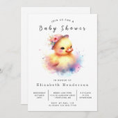 Moderne Printable Duck Baby Duck Dusche Einladung (Vorne/Hinten)