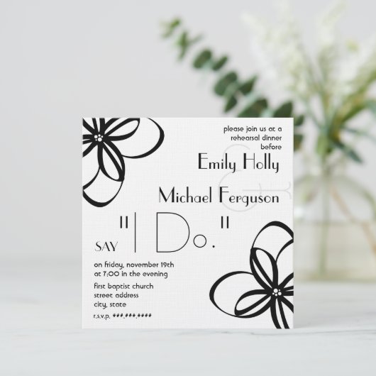 Moderne Probe Einladung (Stehend Vorderseite)