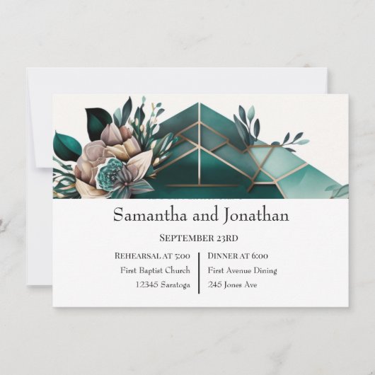 Moderne Probe für die geometrische Geometrie Einladung (Vorderseite)