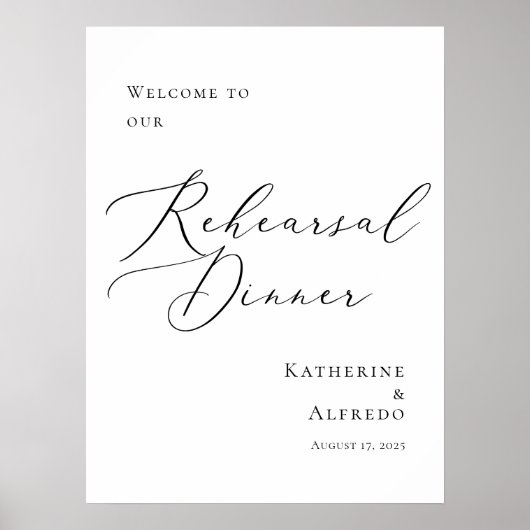 Moderne Probe Kalligrafie Poster (Vorne)