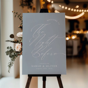 Moderne Probeessen vor der Hochzeit am Abend vor d Poster