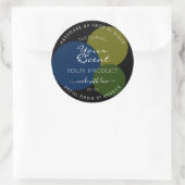 Moderne Produktverpackungsetiketten Schwarz Grün Runder Aufkleber (Tasche)