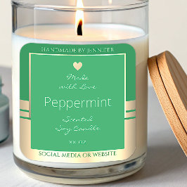 Moderne Produktverpackungsmarken Grün und Gold Quadratischer Aufkleber