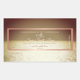 Moderne Produktverpackungsmarken Ocean Brown Sunse Rechteckiger Aufkleber