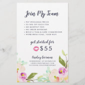 Moderne Produktwerbung für Blumenläppchen Flyer (Vorne)