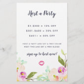 Moderne Produktwerbung für Blumenläppchen Flyer (Hinten)