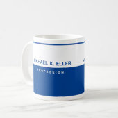 Moderne Profession Halbblauer Kaffee Tasse mit Nam (Vorderseite Links)