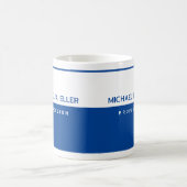 Moderne Profession Halbblauer Kaffee Tasse mit Nam (Mittel)