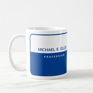 Moderne Profession Halbblauer Kaffee Tasse mit Nam