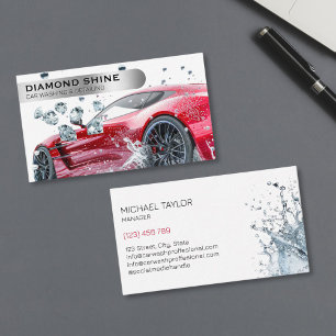 Moderne professionelle Autodetailing-Waschreinigun Visitenkarte