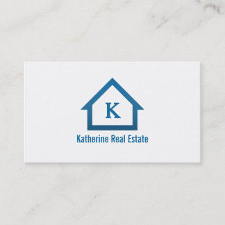 Moderne professionelle blaue Immobilien-Icon-Makle Visitenkarte