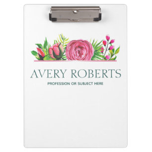 Moderne professionelle Blumen-Aquarellmalerei Klemmbrett