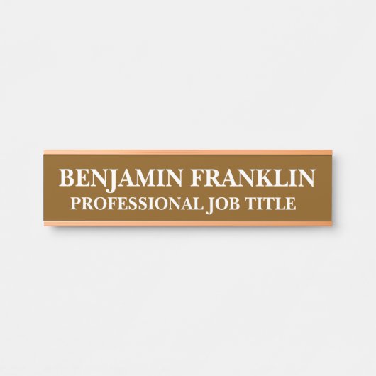 Moderne professionelle Bürotür-Schild Namensschild (Vorderseite )