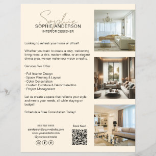 Moderne professionelle Creme-Geschäfte Flyer