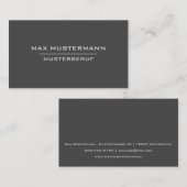 Moderne Professionelle Dunkle Visitenkarte (Vorne/Hinten)