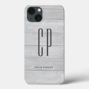 Moderne professionelle einfache Monogramm-Grau Case-Mate iPhone Hülle