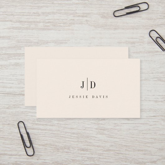 Moderne professionelle einfache Monogramm Visitenkarte (Vorderseite/Rückseite Beispiel)