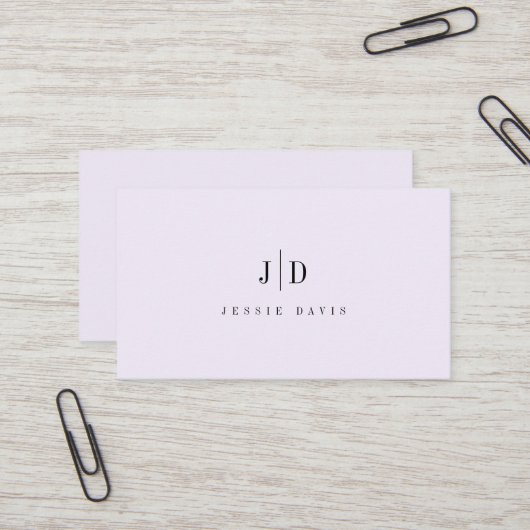 Moderne professionelle einfache Monogramm Visitenkarte (Vorderseite/Rückseite Beispiel)