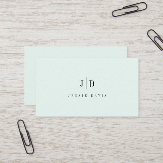 Moderne professionelle einfache Monogramm  Visitenkarte (Vorderseite/Rückseite Beispiel)