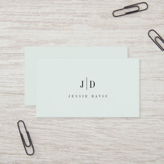 Moderne professionelle einfache Monogramm Visitenkarte (Vorderseite/Rückseite Beispiel)