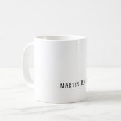 Moderne professionelle einfache schwarze und weiße kaffeetasse (Vorderseite Links)